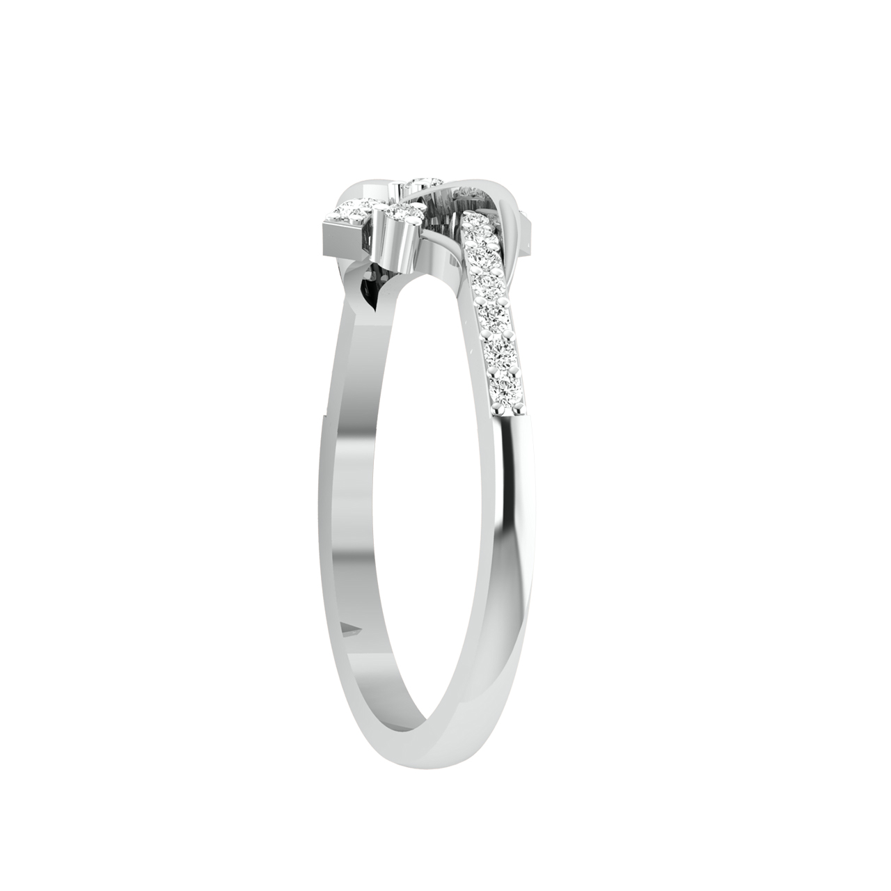 Momo Round Diamond Dainty Ring